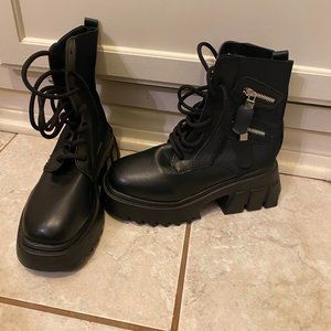 Chunky Black Platform Boots
